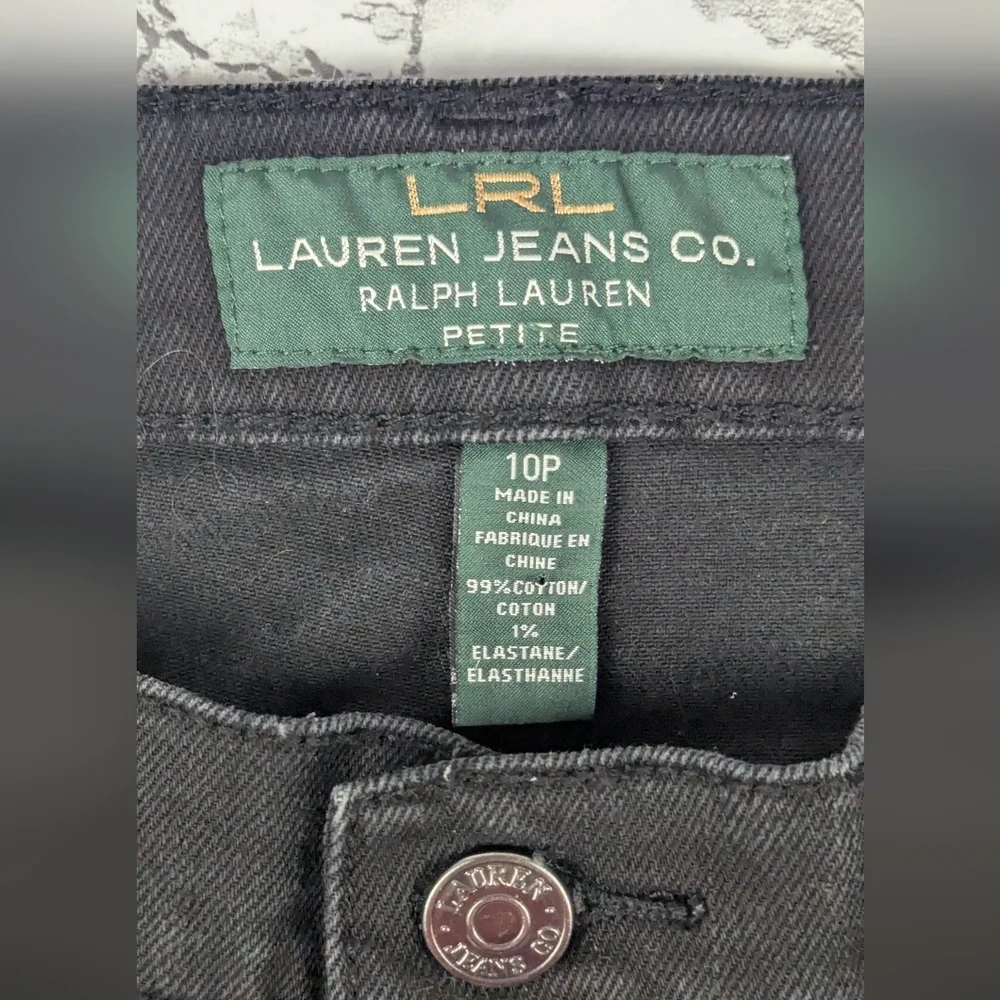 Lauren Ralph Lauren Size 10 Petite Black Denim Jeans